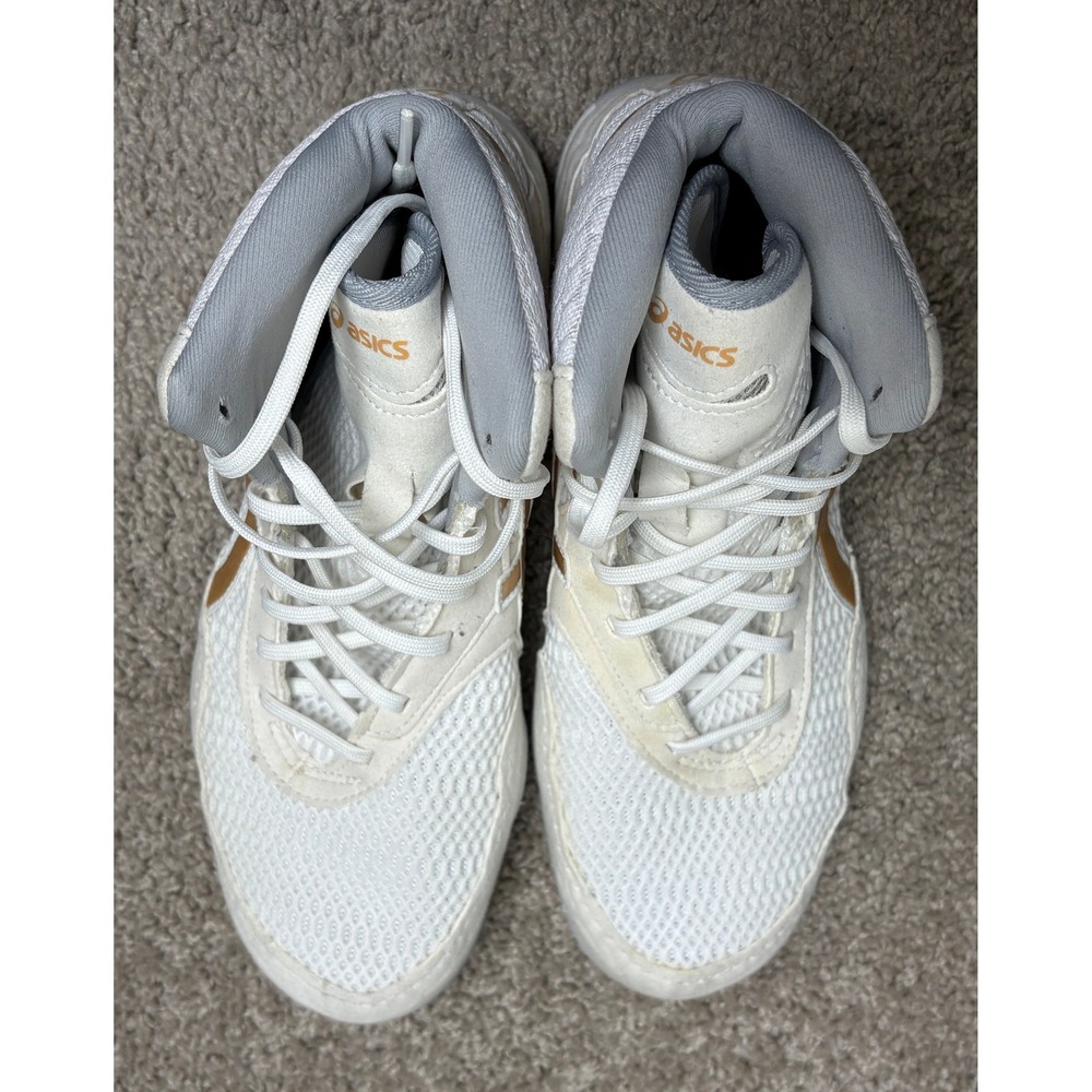 Asics Matcontrol 2 Wrestling Shoes White Gold 1082A001 Womens 9 Mens 7.5 - Picture 4 of 9
